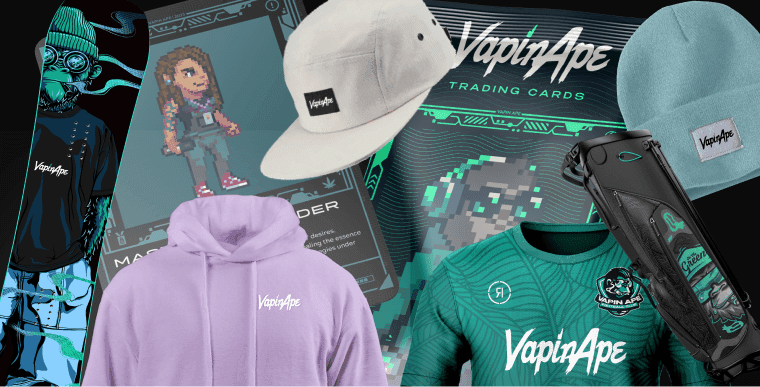 Vapin Ape rewards including merchandise, devices, and accessories